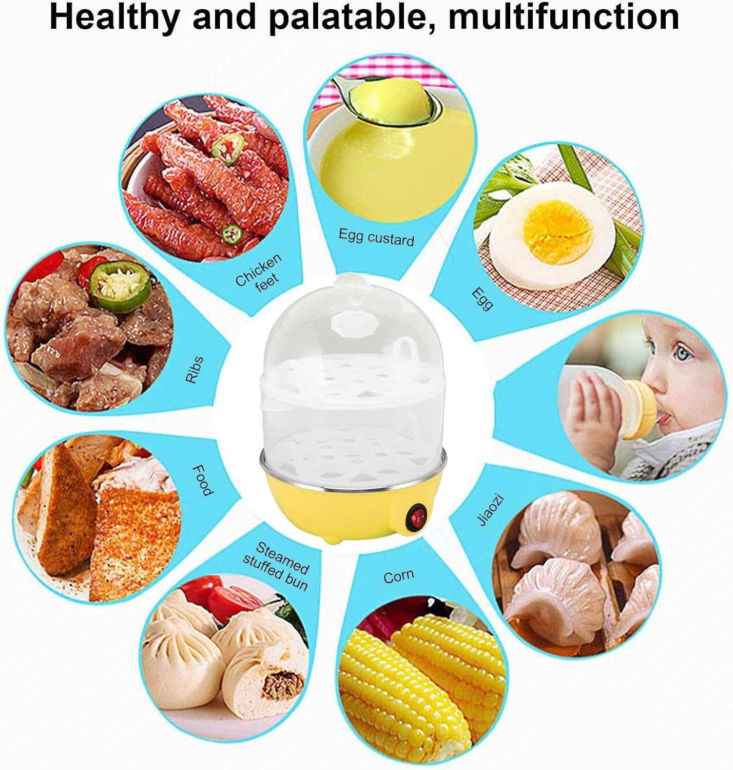 VIGOR - Wholesale Kitchen Appliance - Rapid Electric Egg Cooker 14 Egg Capacity with Measuring Cup14