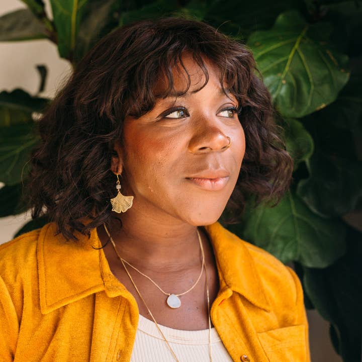 Crafts & Love – wholesale Dangle earrings – Ginko Earrings - Moonstone3