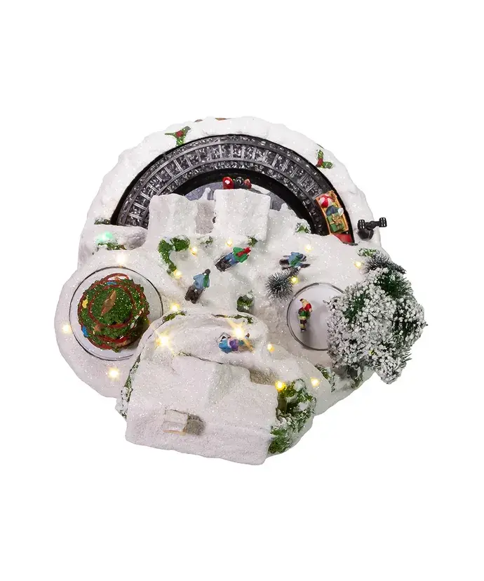 Kurt S. Adler, Inc. - Wholesale Decorative Tabletop Object - 17"MUSICAL LED VILLAGE ON MTN TABLETOP3