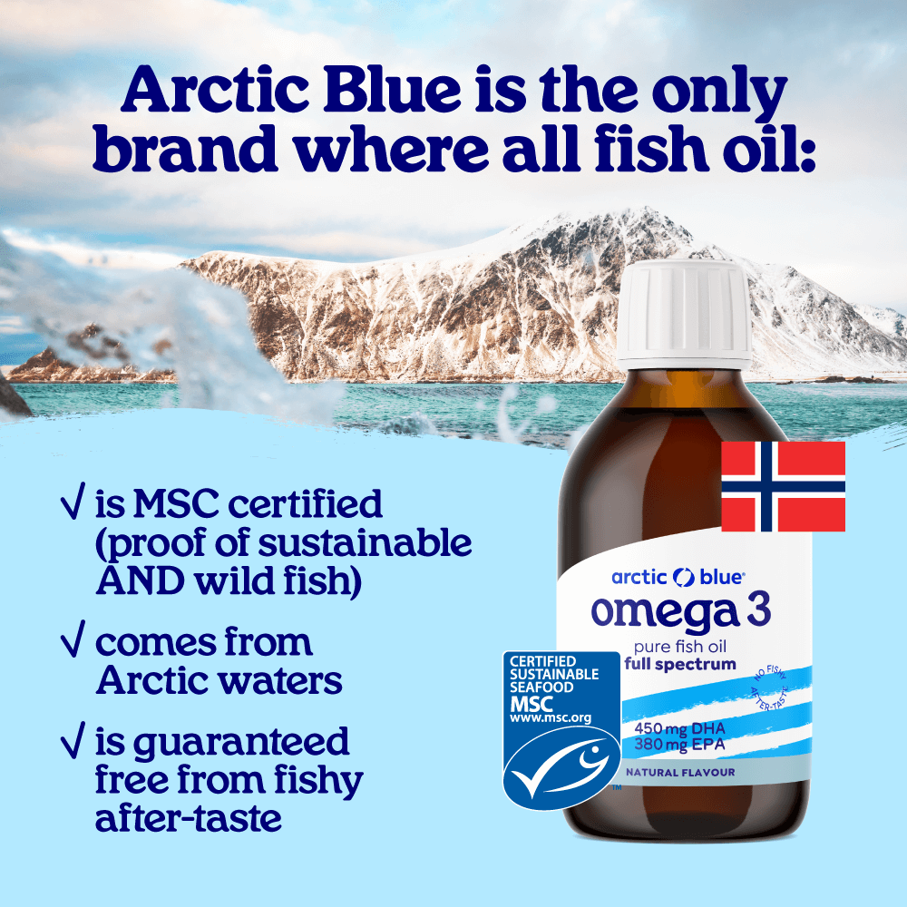 Arctic Blue - Wholesale Voedingssupplement/vitamine - Visolie Naturel DHA en EPA - MSC (fles 300 ml)1