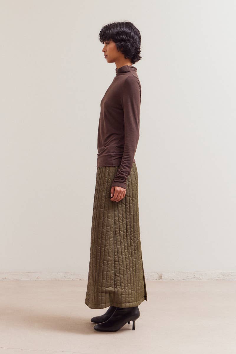 Grade & Gather - Vente Haut en maille – femme - 42036 - HAUT EN JERSEY AJUSTÉ À COL MONTANT9