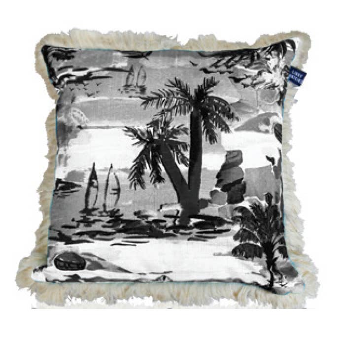 Calypso Capri Cushion - 45cm Ink for wholesale by Libby Watkins