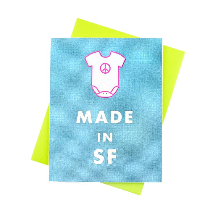 Divertente biglietto per bambini «Made in SF» per la vendita all'ingrosso da parte di Next Chapter Studio