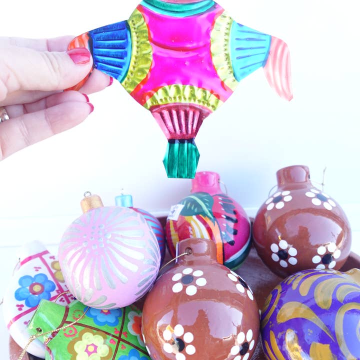 Doña Cata Art - Wholesale Ornament Set - Mix styles Colorful Ornament christmas mex Clay&wood made1