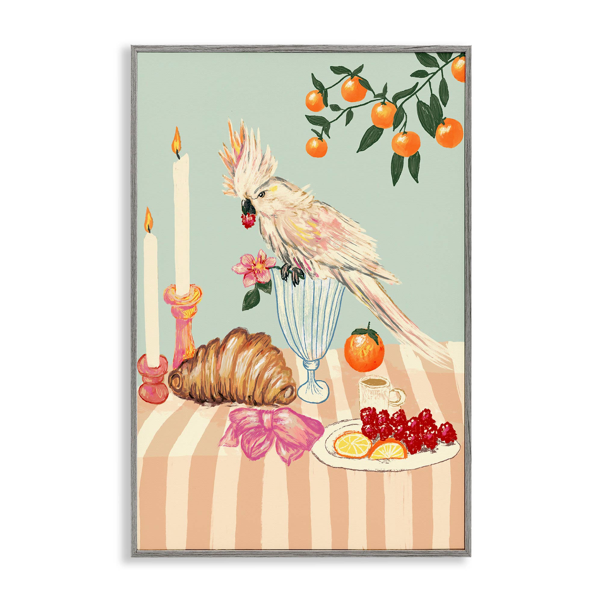 Stupell Industries - Vendita all'ingrosso Cartello da parete - Colazione con Calopsite Uccello Incorniciato Giclée10