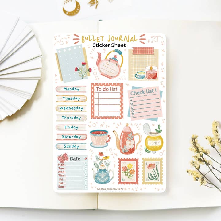 Lettoon - Wholesale Sticker - Sticker Sheet - Bullet Journal Essentials2