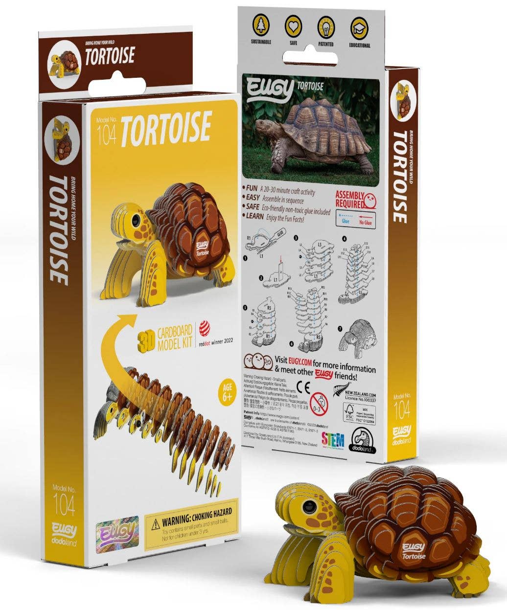 Safari Ltd. - Wholesale Puzzle - Kids - EUGY Tortoise 3D Puzzle