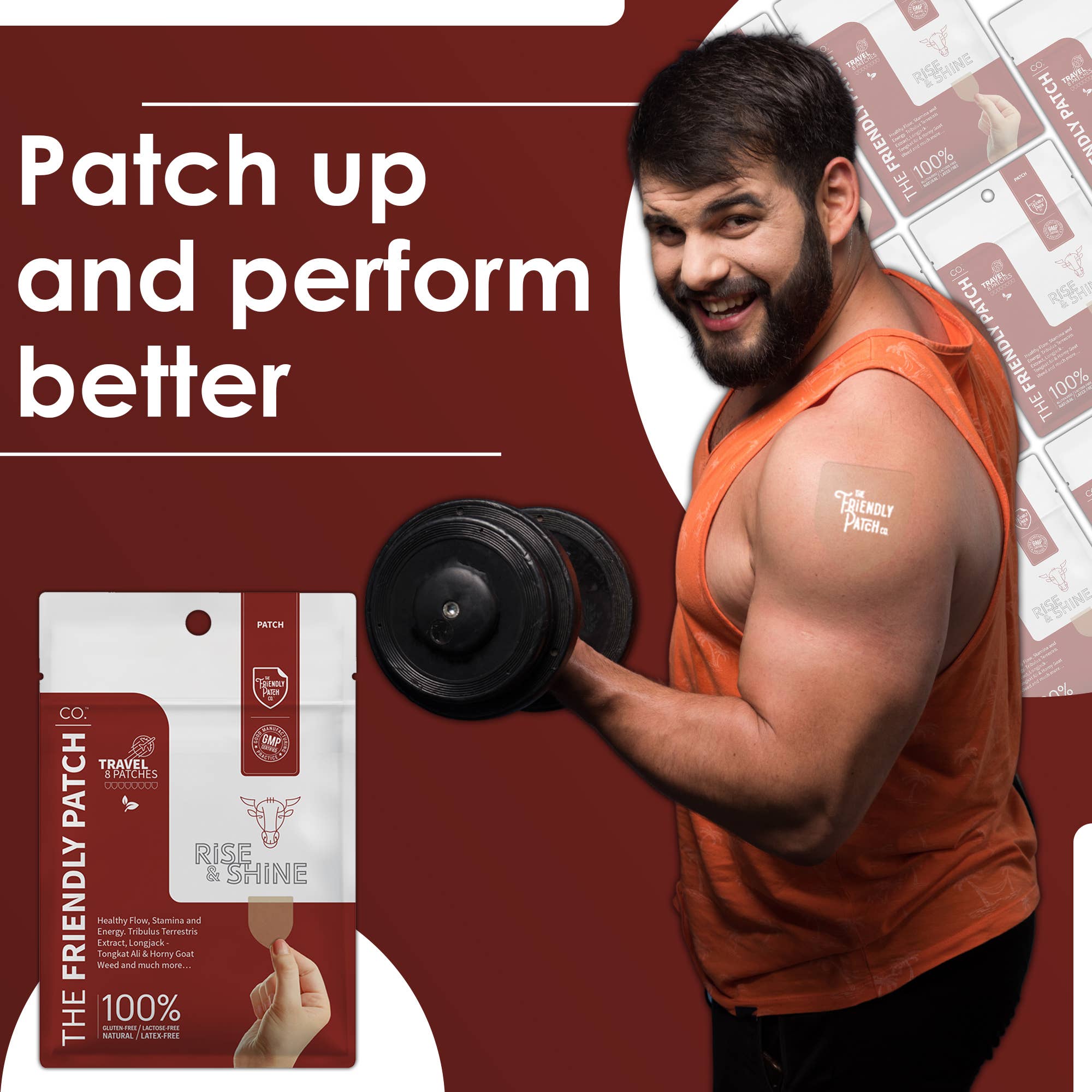 Friendly Patch CO - Wholesale Oral Supplement/Vitamin - The Friendly Patch Rise & Shine for men 8 patches3