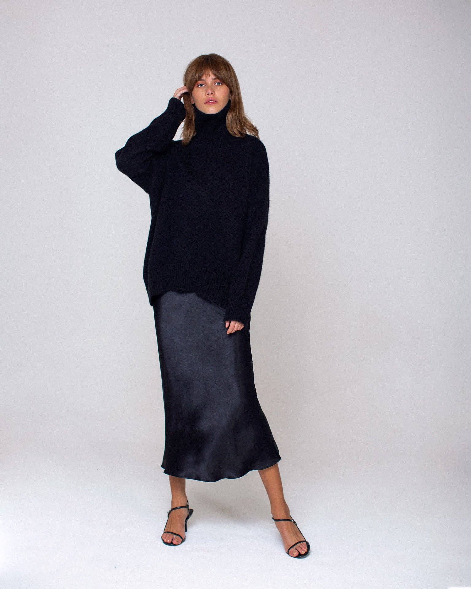 Sweetkama - Wholesale Pullover-trui - Dames - Dames trui met col van effen kleur, gebreid model W00322