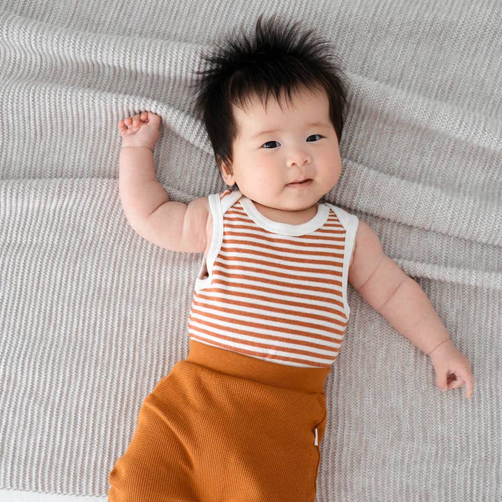 Comfy baby singlet bodysuit - Chestnut stripes and other Purchase Wholesale singlets. Free Returns & Net 60 Terms on Faire trending on Faire.
