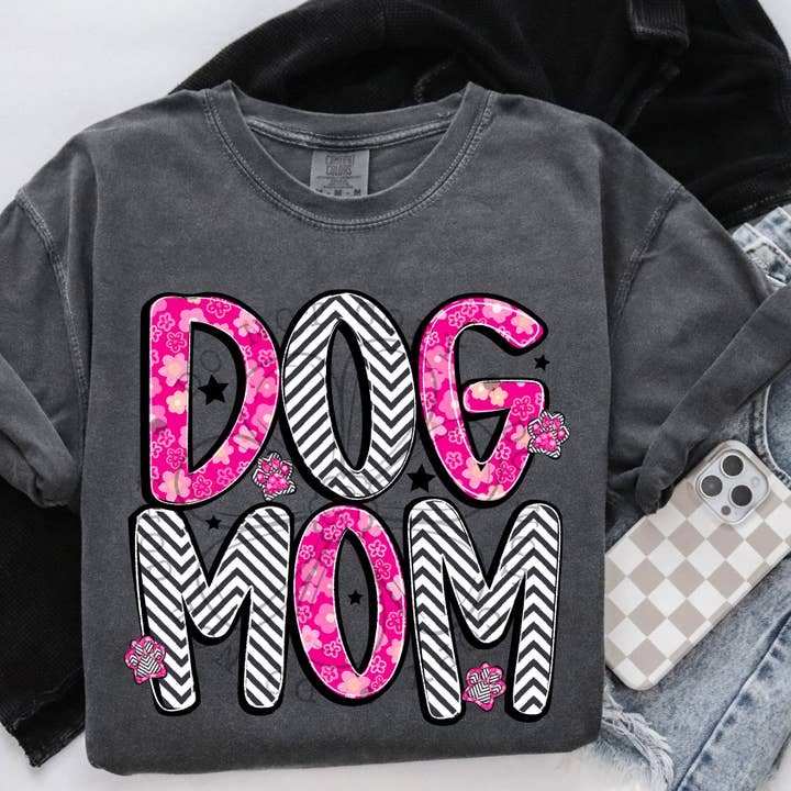 Dog Mom DTF Transfer for wholesale by K and M Designs