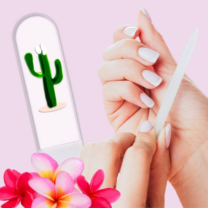 Classy Nail Files – wholesale Nail file – Cactus Desert Southwest Hand Painted Czech Crystal Nail File7