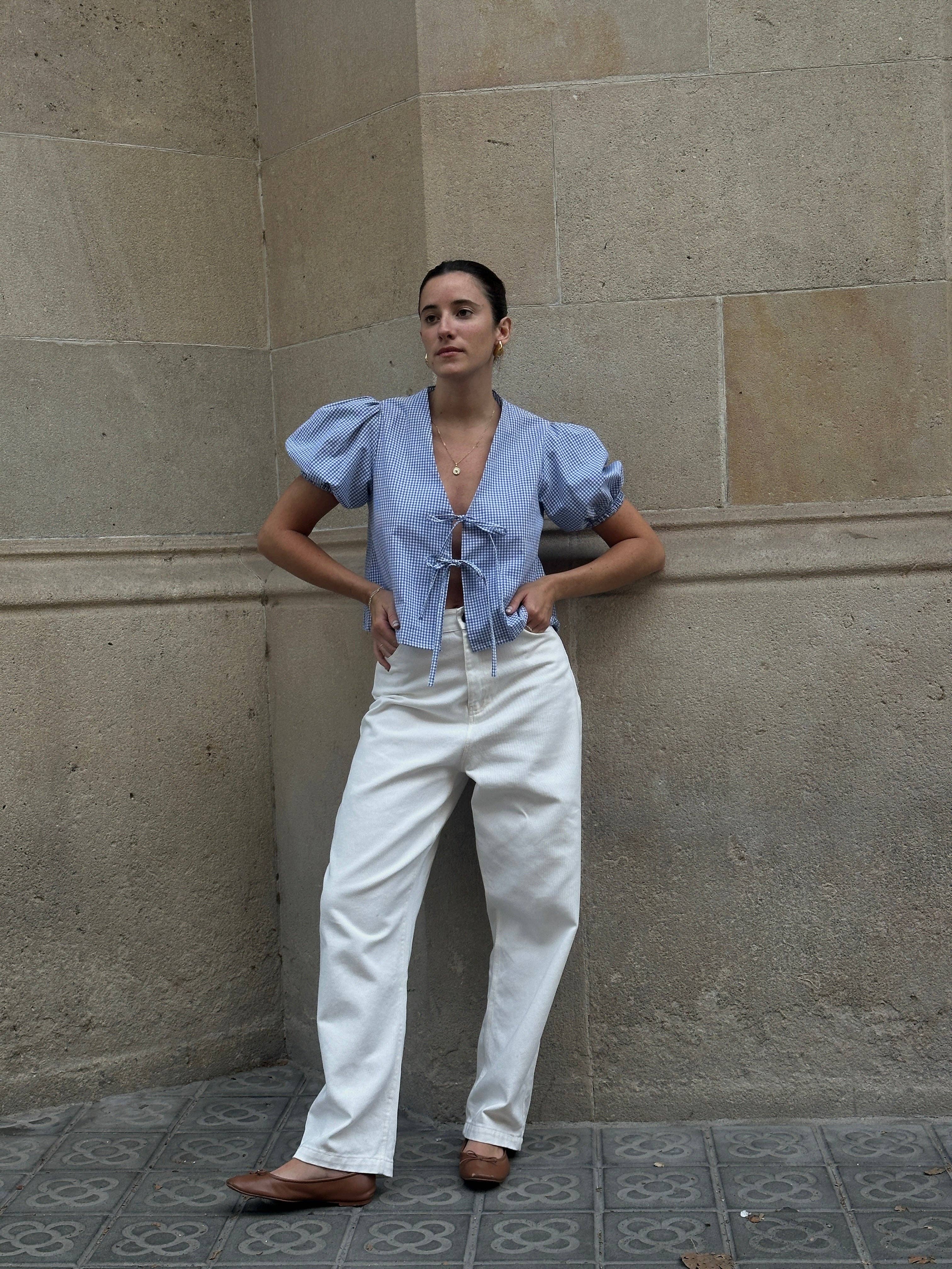 Blue Vicky Blouse for wholesale on Faire2