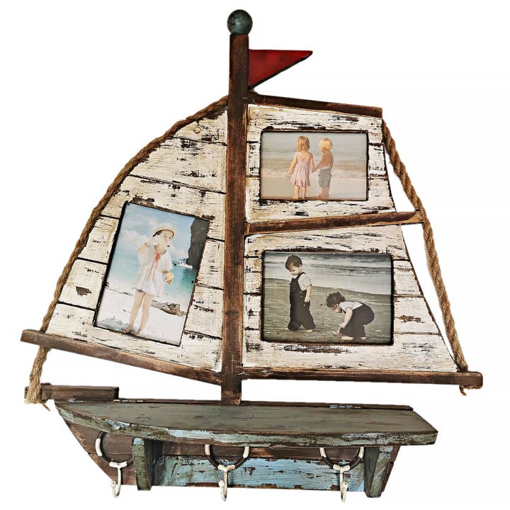 Cadre Photo en Bois en Forme de Bateau pour la vente par Boxman