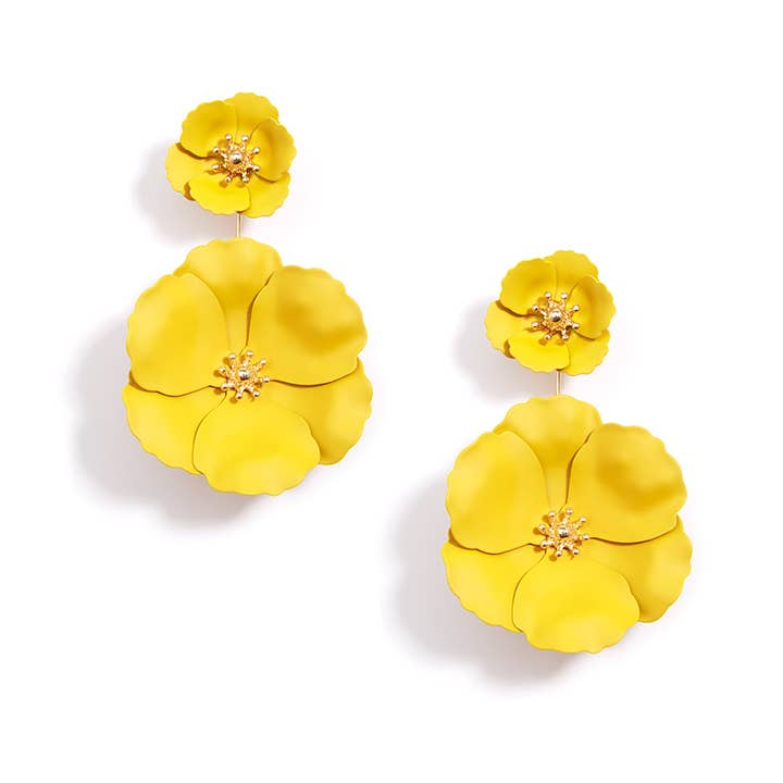 ZENZII Jewelry - Wholesale Dangle Earrings - Double Flower Drop Earring7