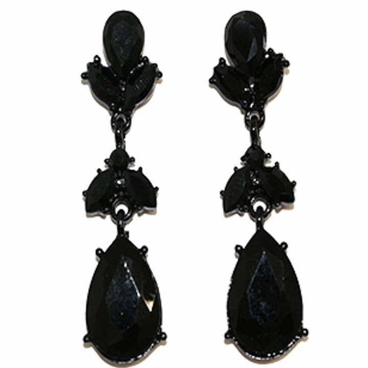 anbfashion - Wholesale Dangle Earrings - ELEGANT TEARDROP STONE EVENING EARRING FE-1251