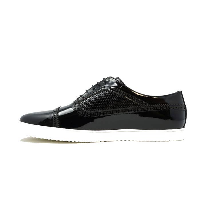 Paul Branco - Vendita all'ingrosso Sneakers di tendenza - Uomo - Scarpe da uomo 100% pelle 65098. Poseidon - Vernice nera5