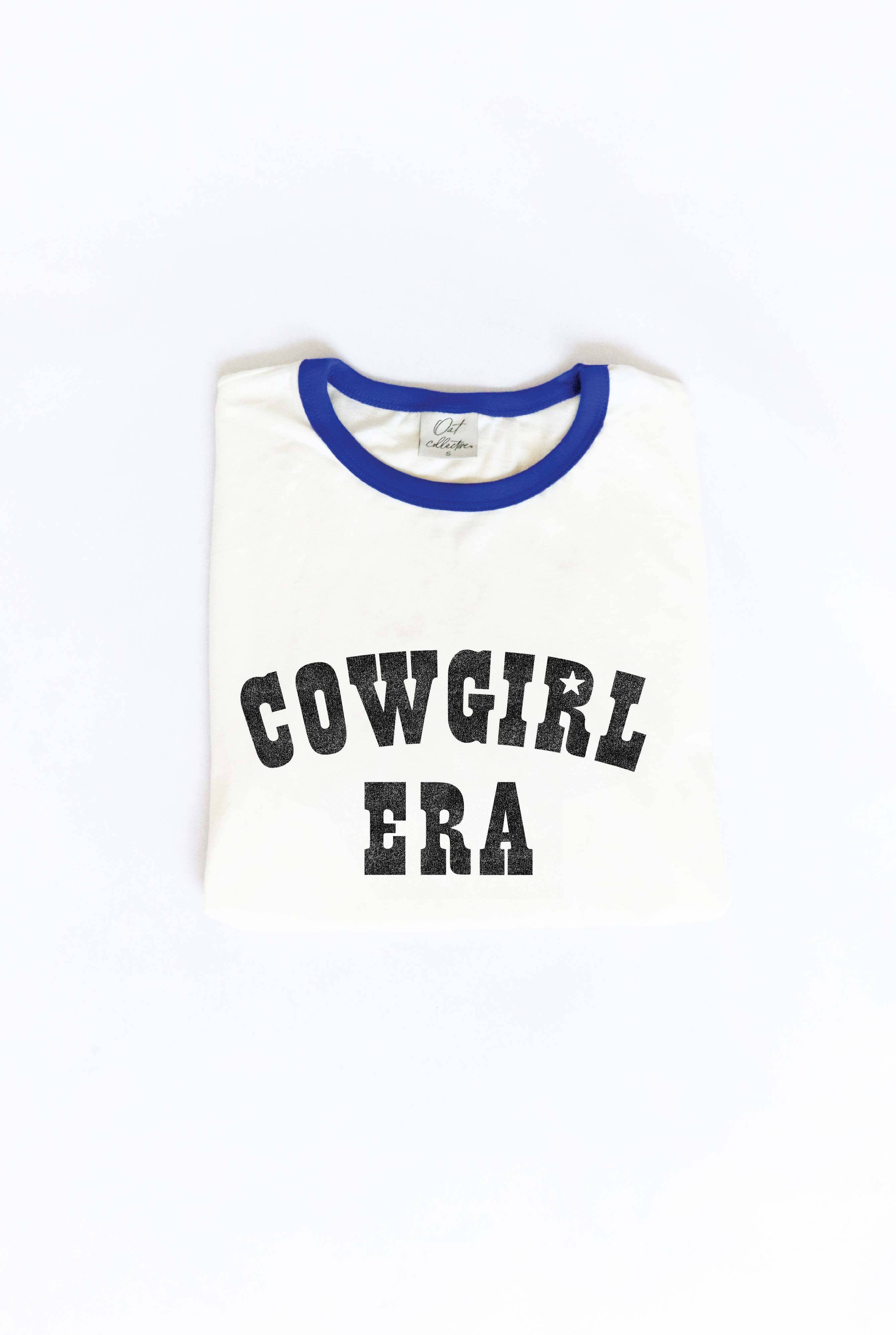 OAT COLLECTIVE – T-shirt estampada - Mulher por atacado – T-Shirt Gráfica Ringer COWGIRL ERA1