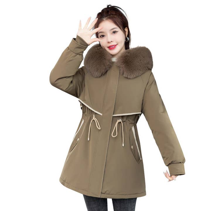 Marayn - Wholesale Parka - Women's - Chic 2025 Detachable Liner MidLength Winter Parka42