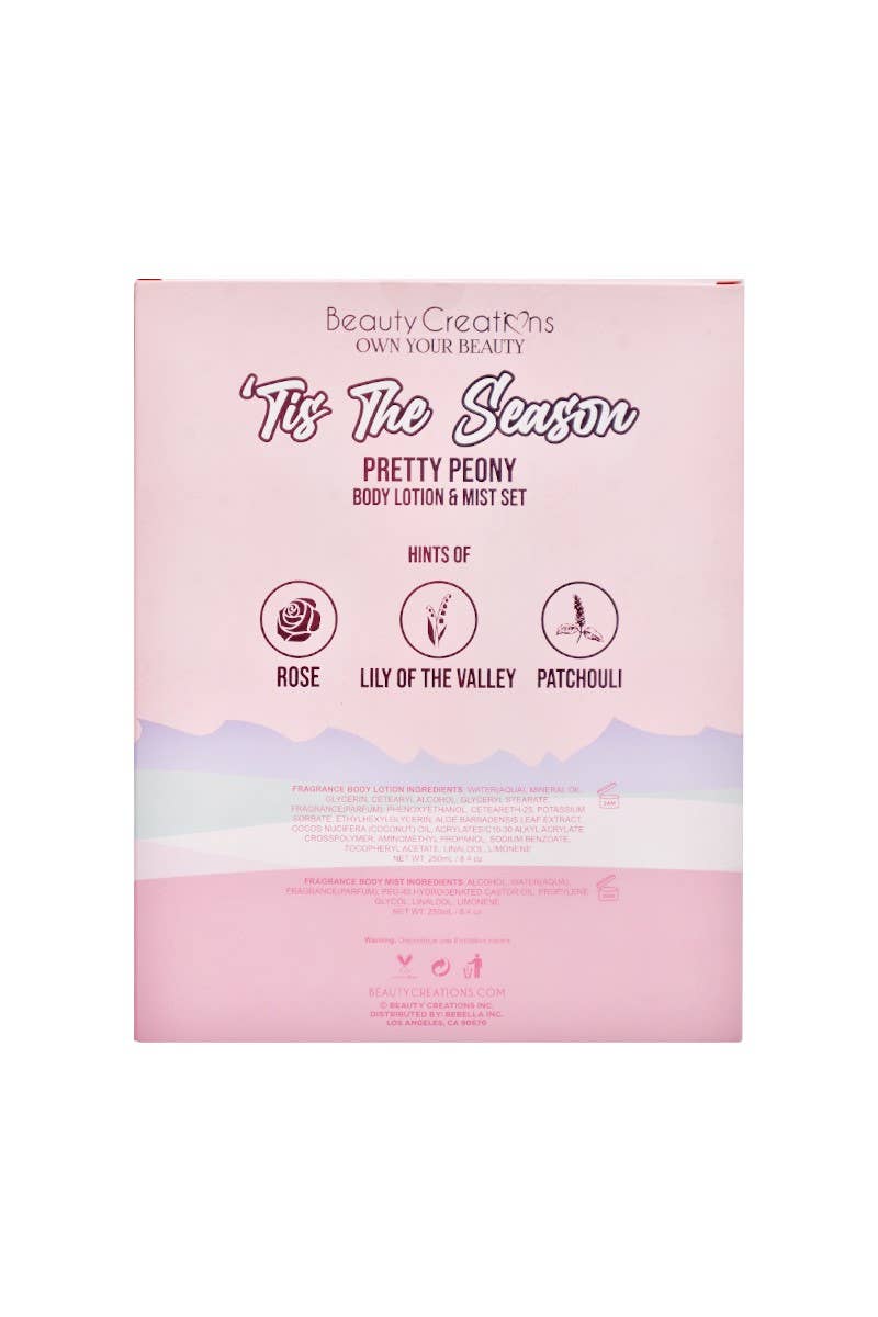 PINEAPPLE Beauty - Wholesale Body Cream/Lotion - Beauty Creations BCRC-BLMS2 Tis The Season Pretty Peony - 6 3