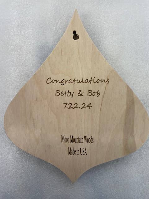 Moon Mountain Woods - Wholesale Sculpture - Door Harp 3MBWDEC Maple border with decorative Walnut inlay6