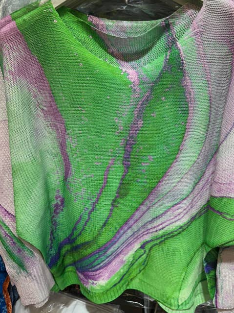 LOOWIE – wholesale Knitted jumper – Women′s – C1006 Tie-dye Printed Spring Long Sleeves Sweater 5