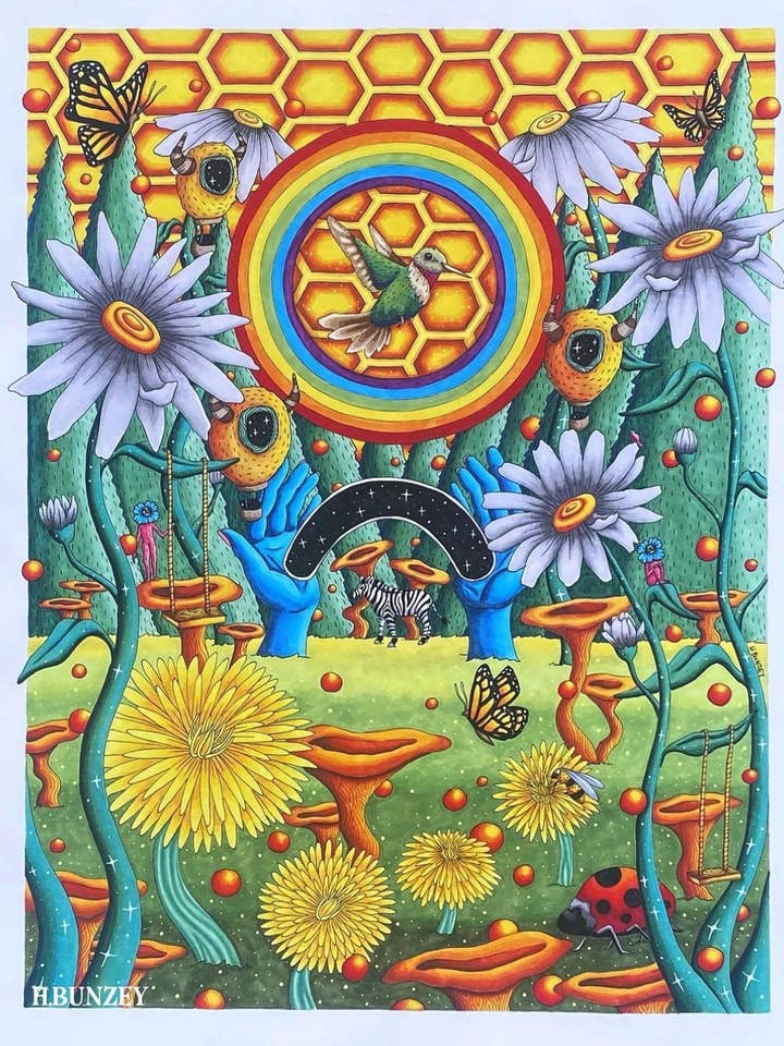 Sunshine Magical Fantasy Art Print for wholesale by H. Bunzey Art