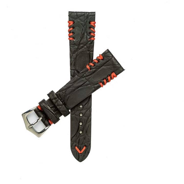 MilanoStraps - Wholesale Watch Band/Strap - Women's - Rubberized Crocodile Watch Strap with Tribal Stitches2