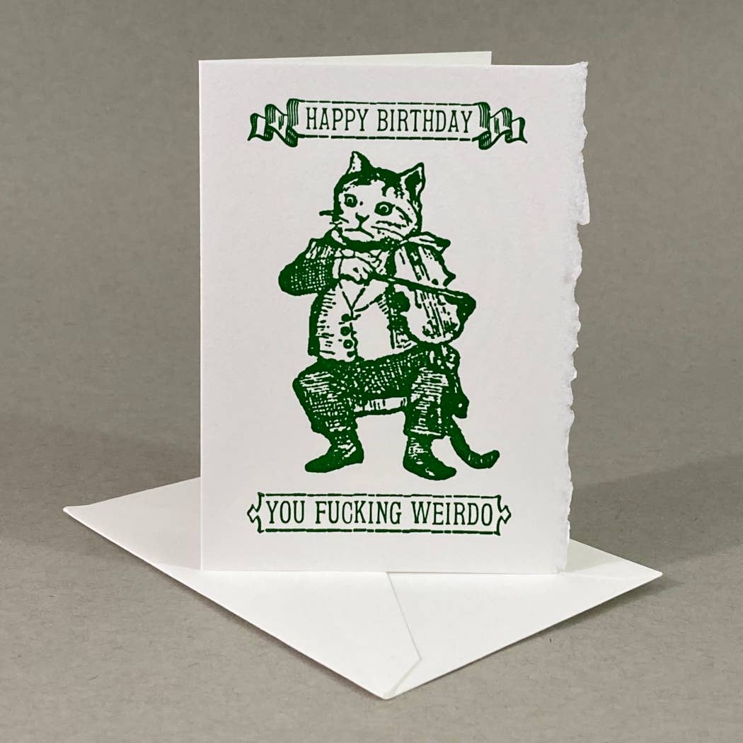 Rx Letterpress – wholesale Birthday card – Happy Birthday, You [Explicit]  Weirdo | Best Card Ever1