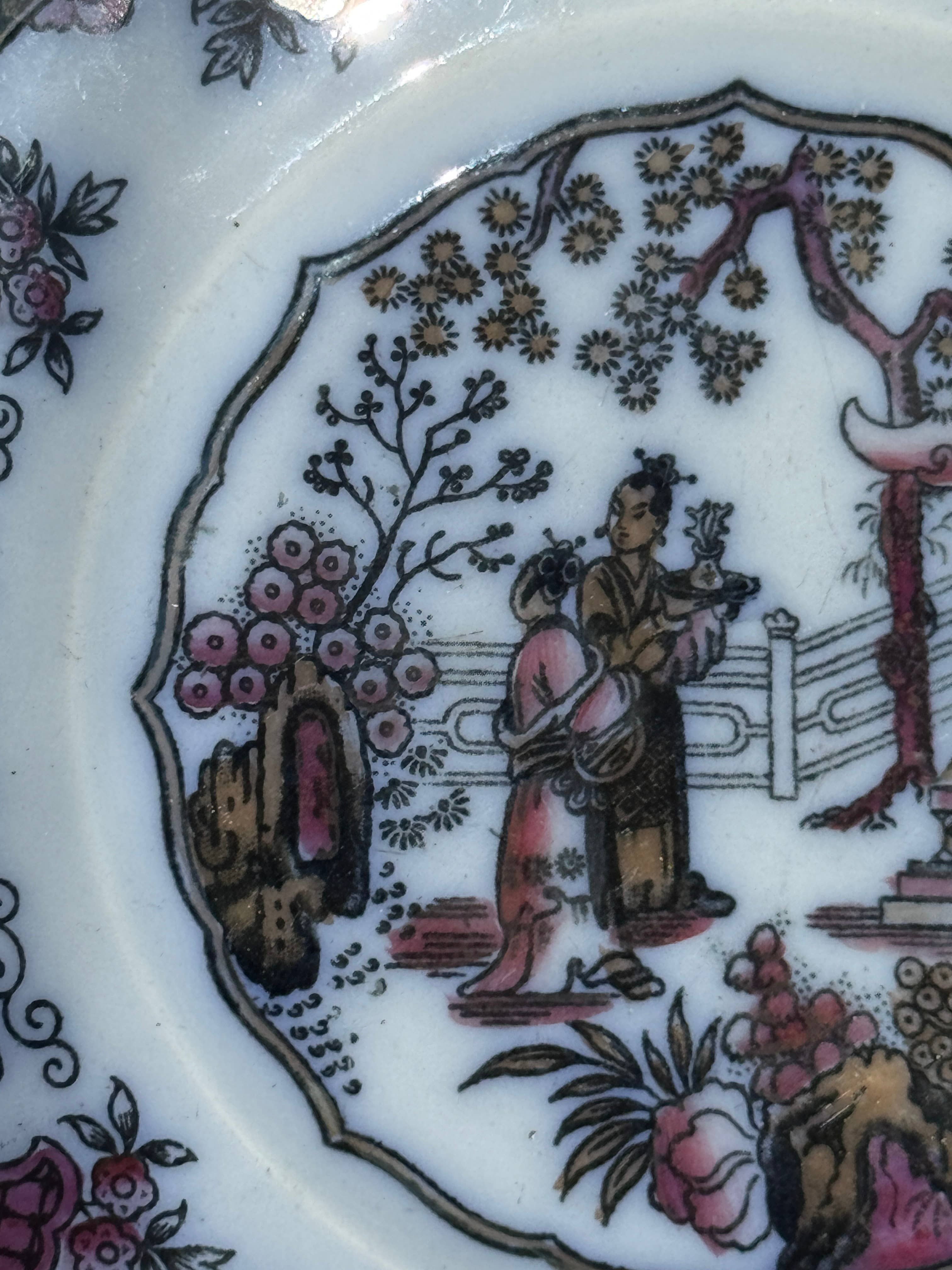 Office Objets - Wholesale Dinner Plate - 1850 Canton plate depicting a garden scene16