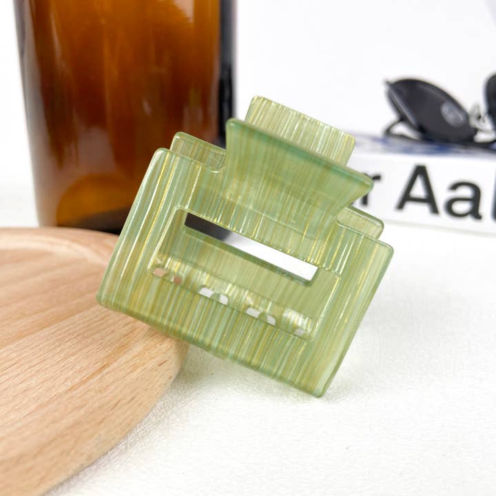 TheDivaSoap - Wholesale Hair Clip - Women's - Acetate Square Hair Clips Multicolor Small Claw Clip4