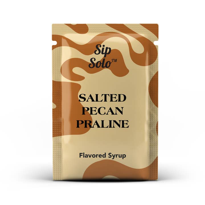 Salted Pecan Praline Single-Serve Flavored Syrup for wholesale by Sip Solo