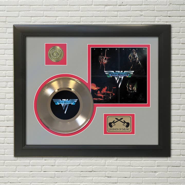 Van Halen Framed Gold 45 Display for wholesale by Gold Record Outlet