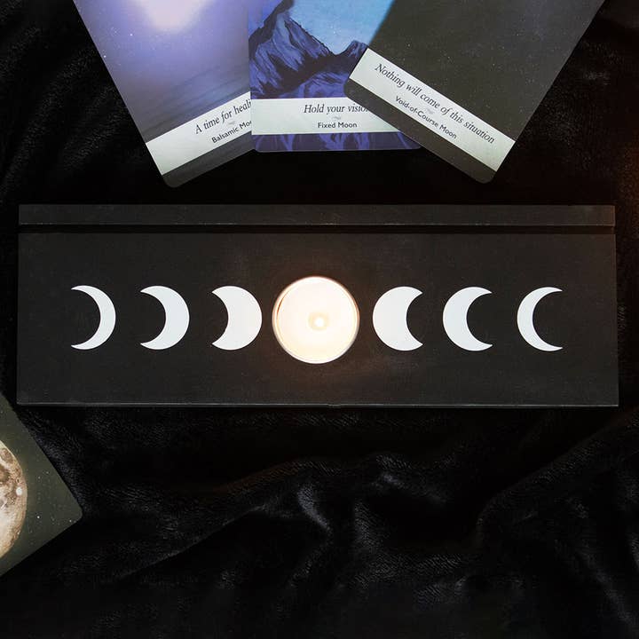 Something Different Wholesale - Wholesale Candle holder - Black Moon Phase Tarot Card Stand Tealight Holder6