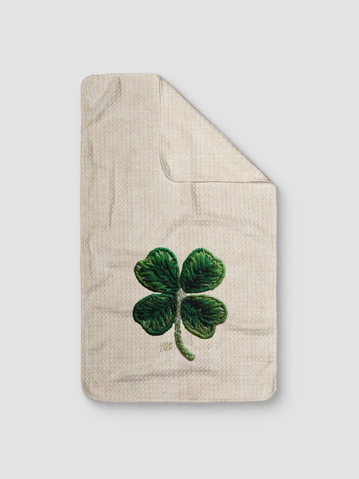 Big Embroidered Shamrock for wholesale by Loom Loom