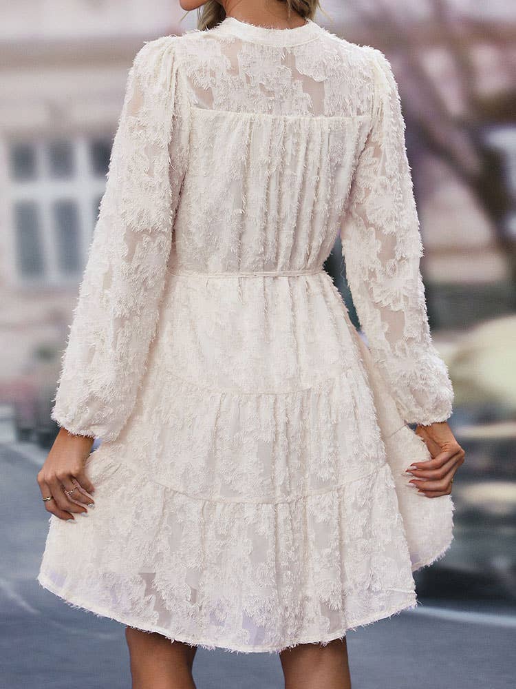 Masyal – wholesale Dress – Women's – Date Party Spring and Autumn Elegant  Lace Long Sleeve Dress3