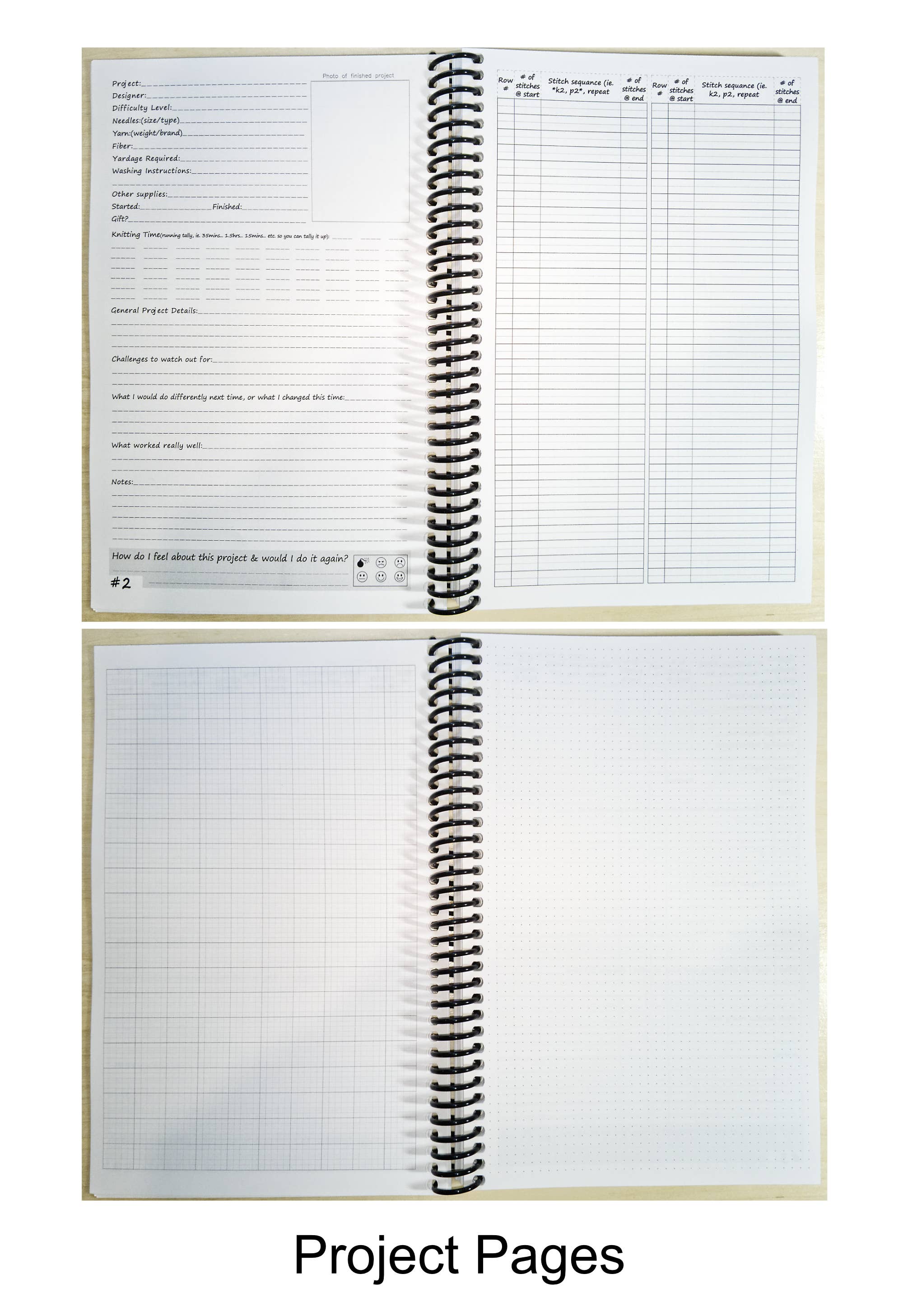 BeeGreen & CraftsPlannersPlus - Wholesale Planner - Knitting Project Planner [Spiral Bound]4