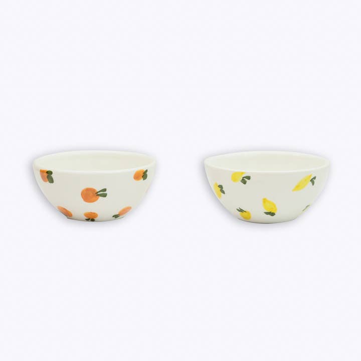 Really Nice Things - Wholesale Bowl - Set 2 Ceramic Bowls (Lemons and Oranges)