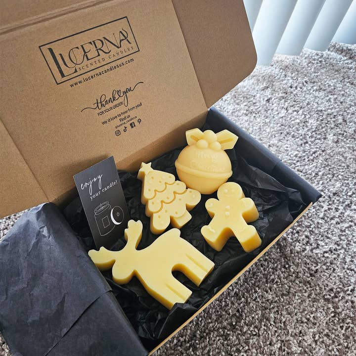 Kerstmis Sojawas Kaarsen Grote Aangepaste Cadeaubox voor wholesale door Lucerna Candles US