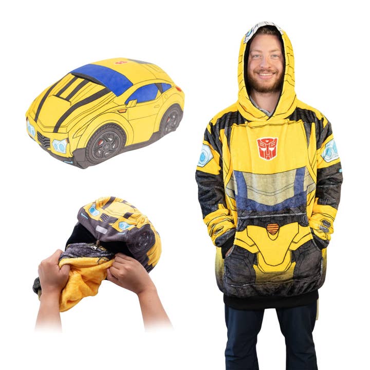 HASBRO Transformers Bumblebee Blanket Hoodie & Pillow for wholesale by OrangeOnions