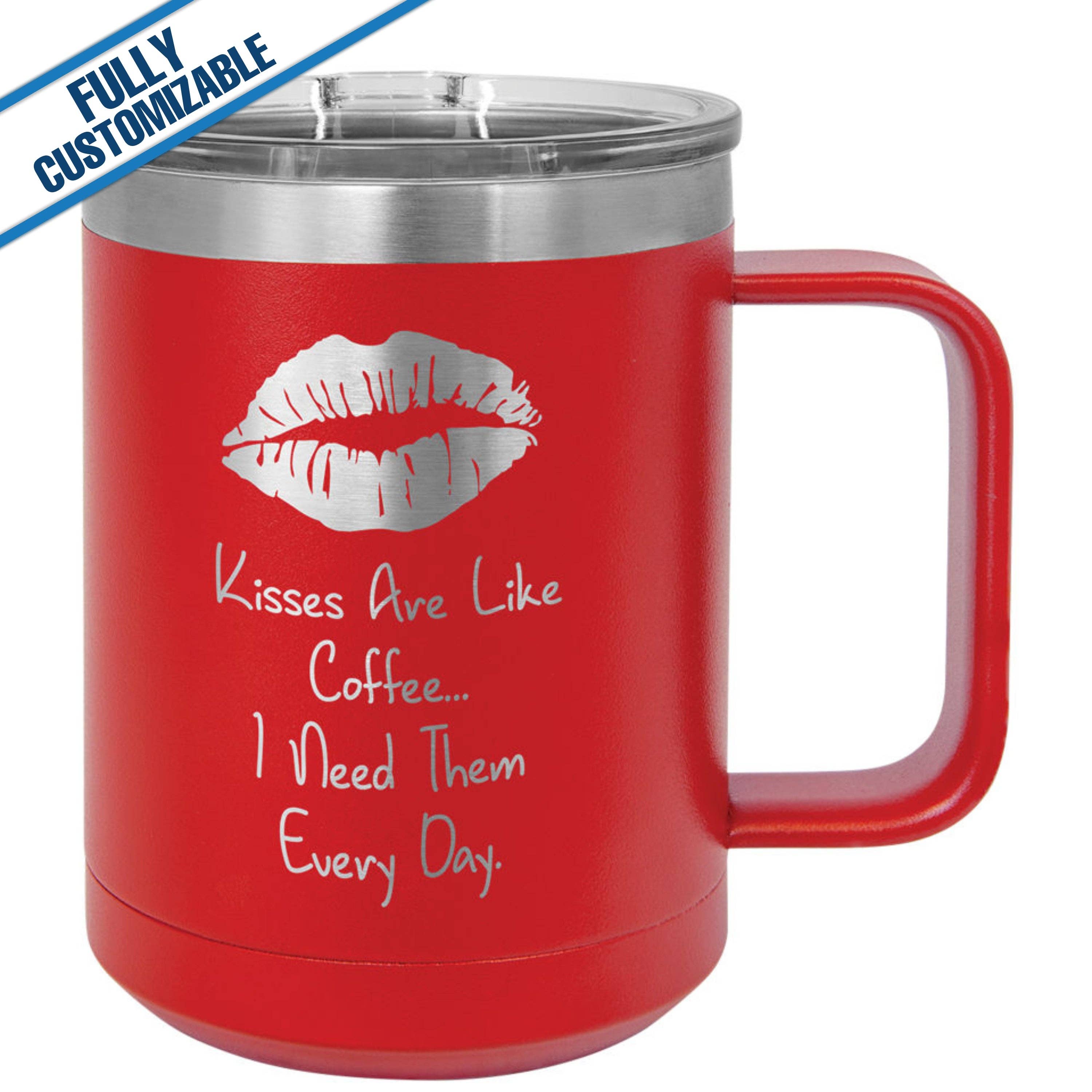 GiftWorksPlus - Vente Gourde/bouteille isotherme - 15 oz. Mug de voyage gravé entièrement personnalisable2