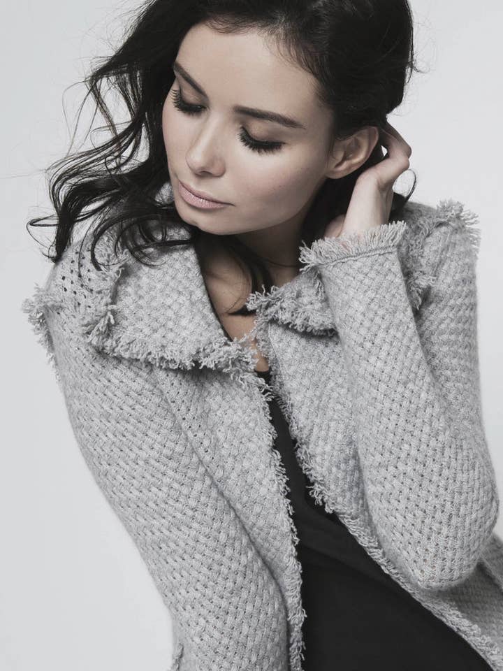 Veste COCO Classique - Blanc Hiver pour la vente par Nuan Cashmere