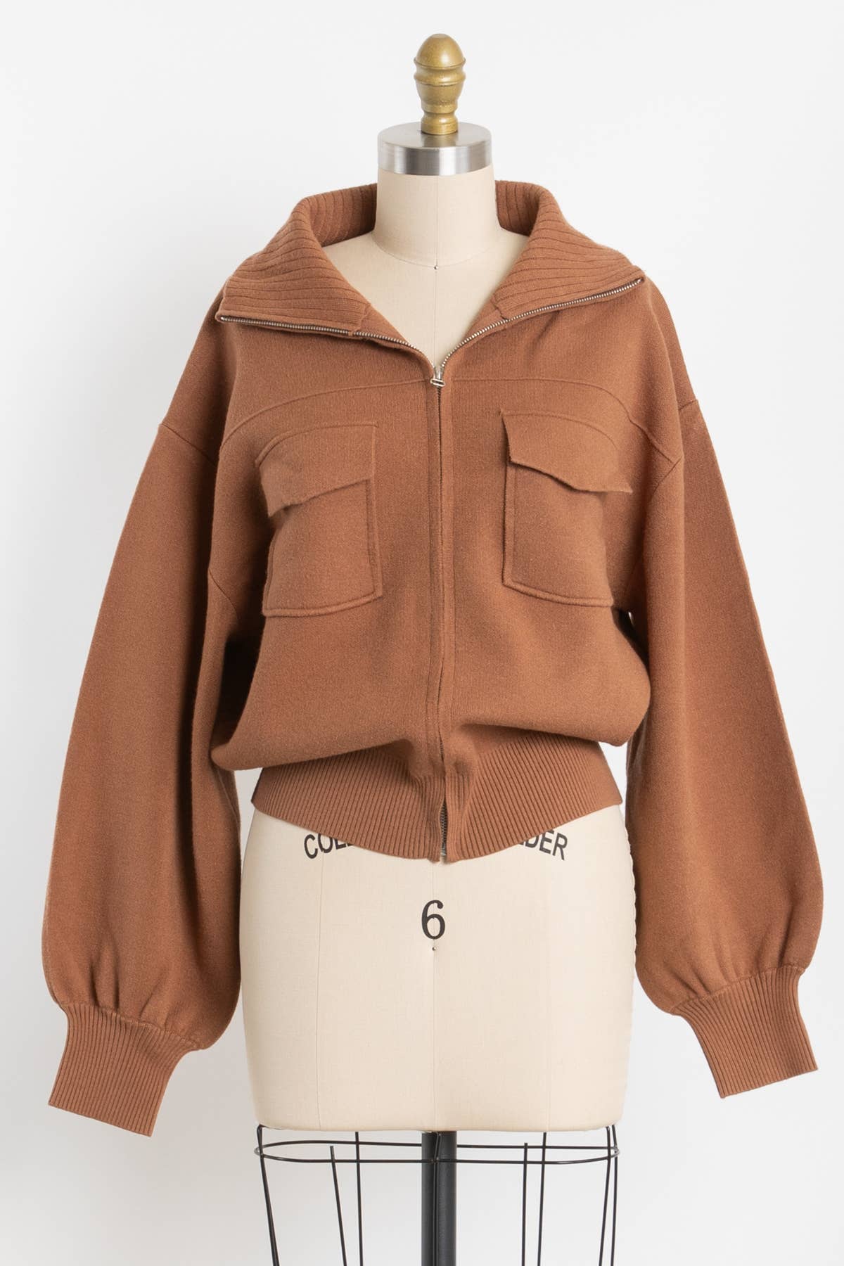 Calista - Wholesale Bomber Jacket - Women's - SWEATER BOMBER JACKET - VW613315