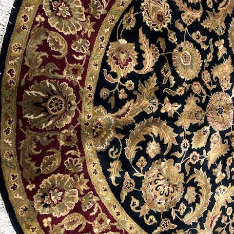 Indian 8.3 x 8.3 Wool Rug Round for wholesale by Natto USA