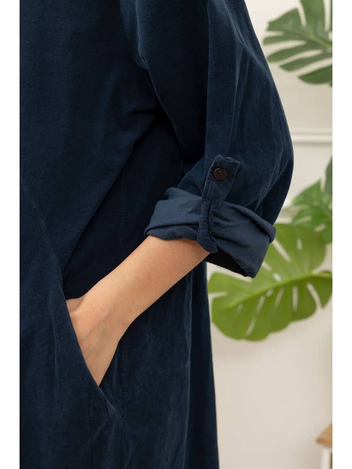 Happy look - Vendita all'ingrosso Vestito - Donna - Abito chemisier in velluto a coste