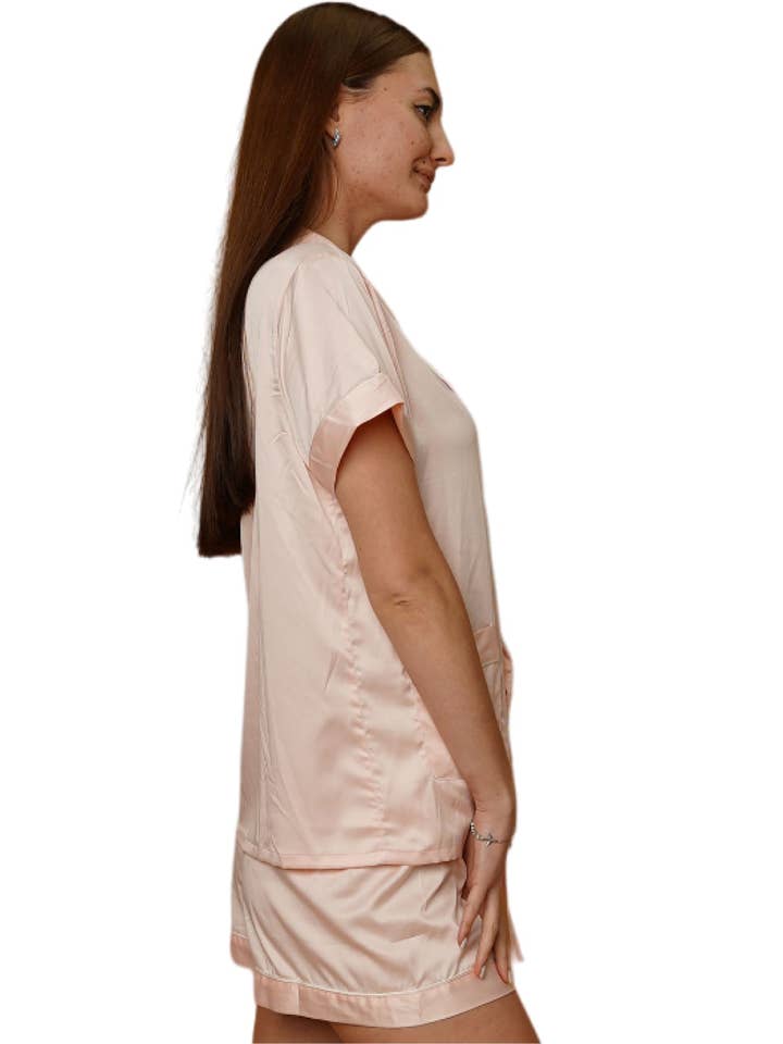 Taniri - Wholesale Sleepwear Set - Women's - ASHLEY SHORT MATTE SATIN PAJAMAS33