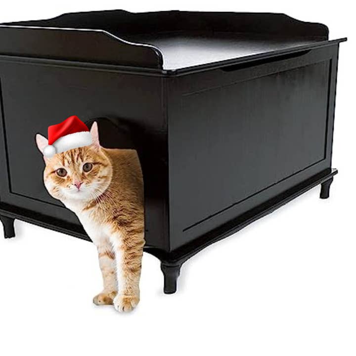 Designer Pet Products, LLC - Wholesale Cat litter box - Black Jumbo Cat Box- Cat Litter Box Enclosure, Hidden
