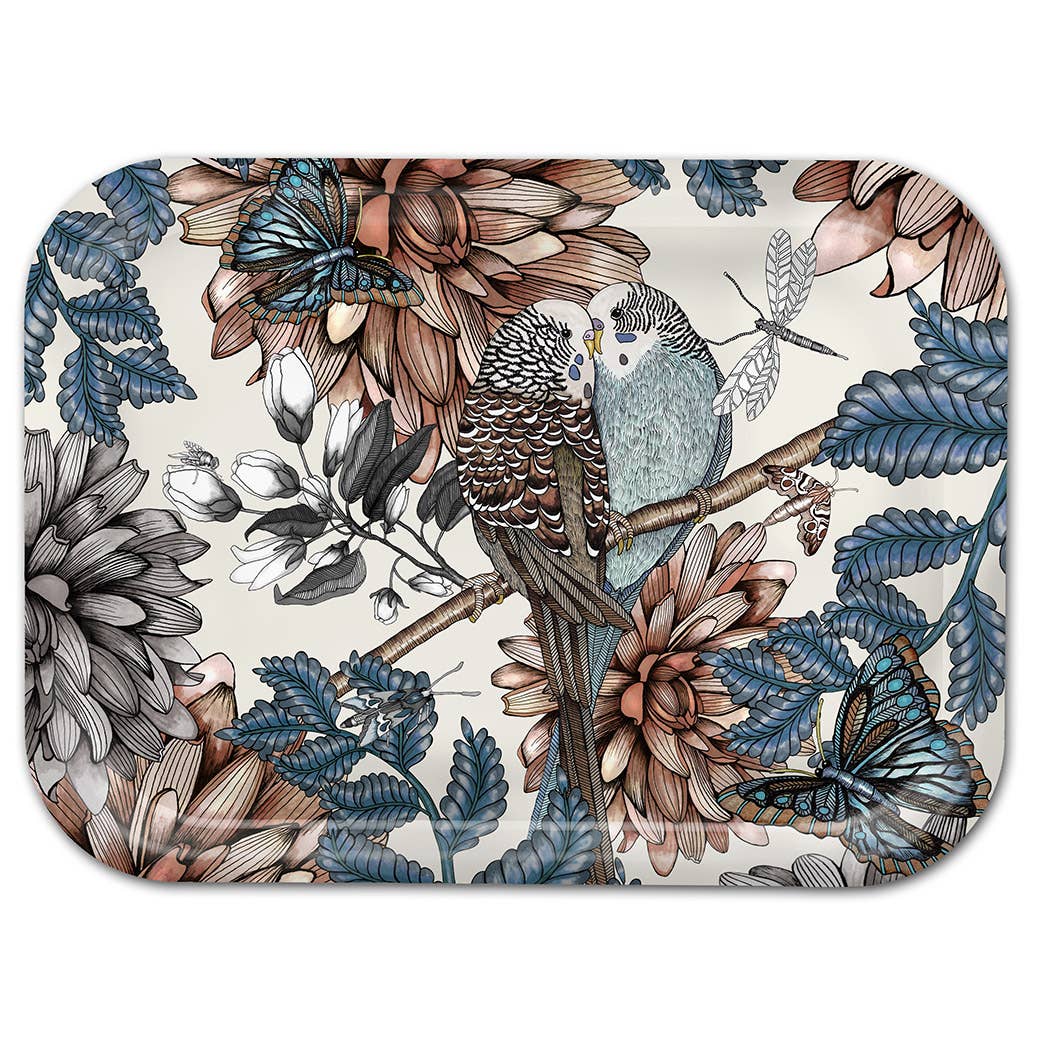 Nadja Wedin design - Wholesale Decorative Tray - Tray 11x8” (27x20 cm) Lovebirds3