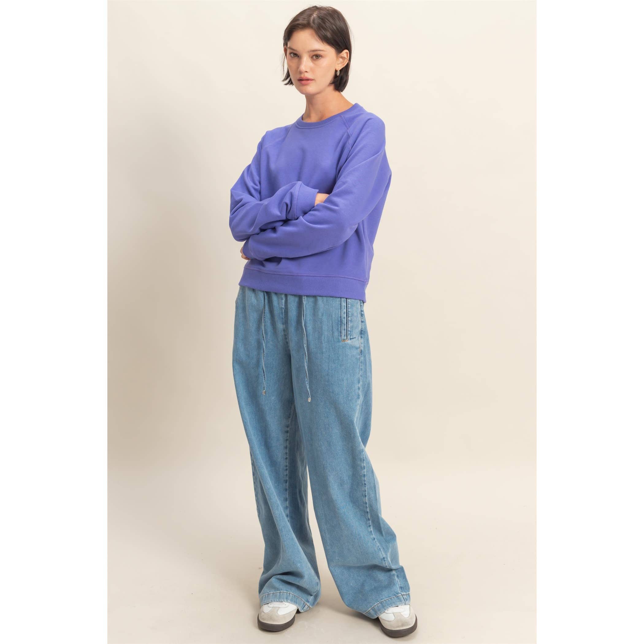 HYFVE - Vendita all'ingrosso Felpa - Donna - Felpa Comoda con Girocollo e Maniche Raglan11