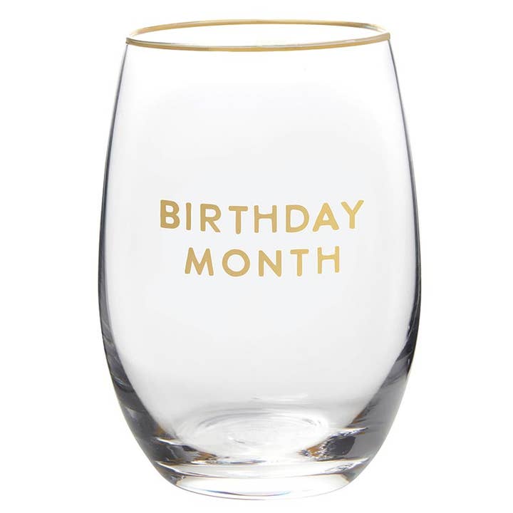 Wine Glass - Birthday Month for wholesale by Santa Barbara Design Studio by Creative Brands